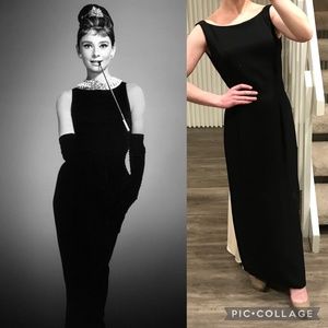 Black Vintage Dress with Ivory Satin Bows, Breakfast at Tiffany’s Costume, S-M